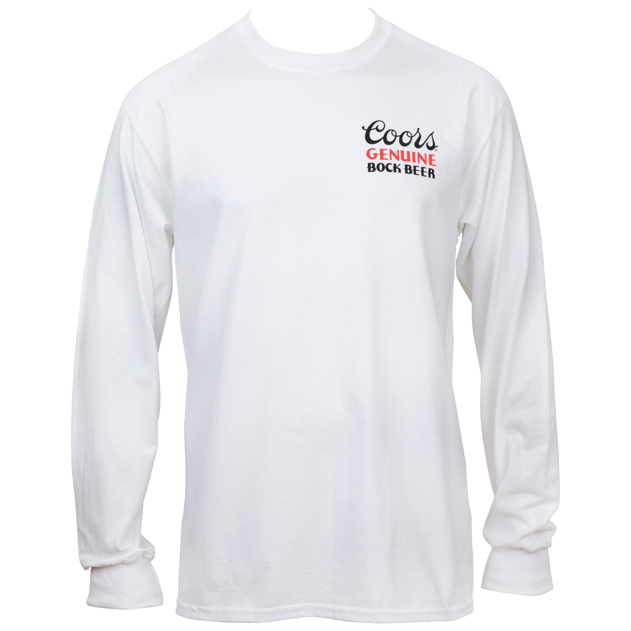 Coors Genuine Bock Beer Long Sleeve Shirt with Front and Back Print